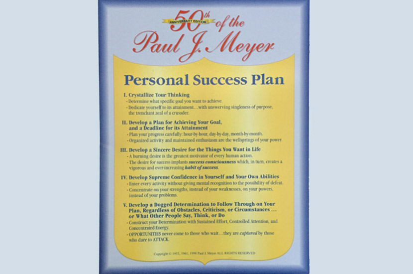 Paul J. Meyer’s Million Dollar Success Plan